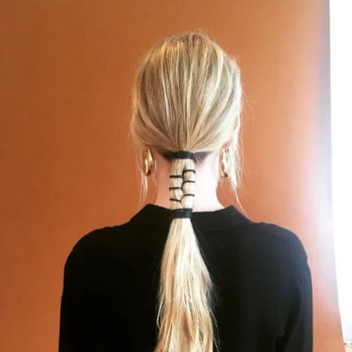 sectioned braid blonde hairstyles