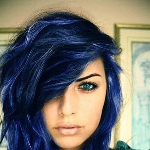 silver on blue low highlights and lowlights