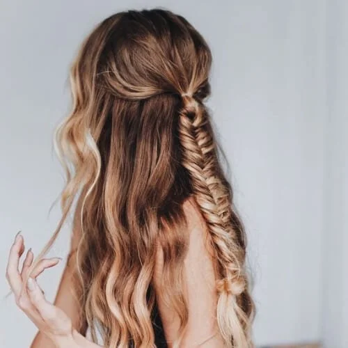 simple fishtail braid hairstyles for long hair