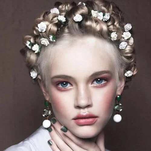 twisted curls rosebuds blonde hairstyles