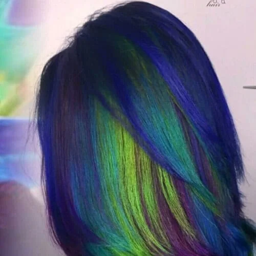 winter short hair with highlights