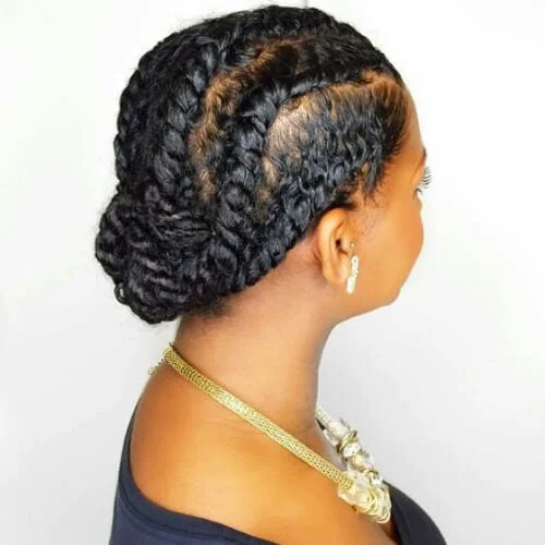 Flat Twist Low Bun
