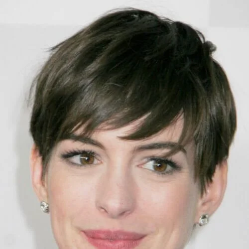 anne hathaway short haircuts for fine hair