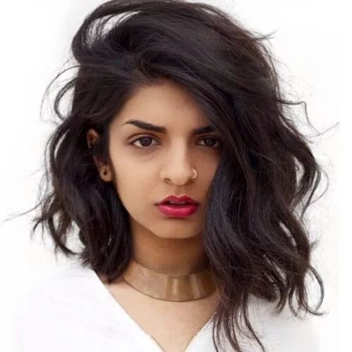 deep side part haircuts for thick hair