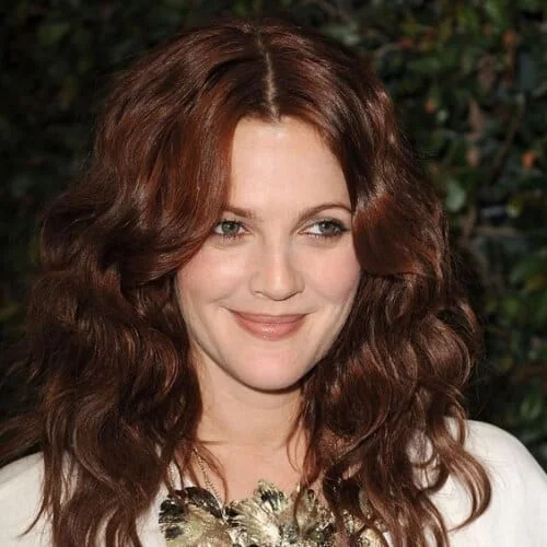 drew barrymore chestnut hair color
