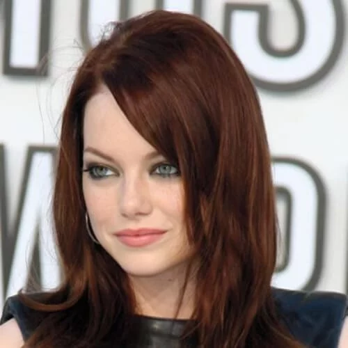 emma stone chestnut hair color