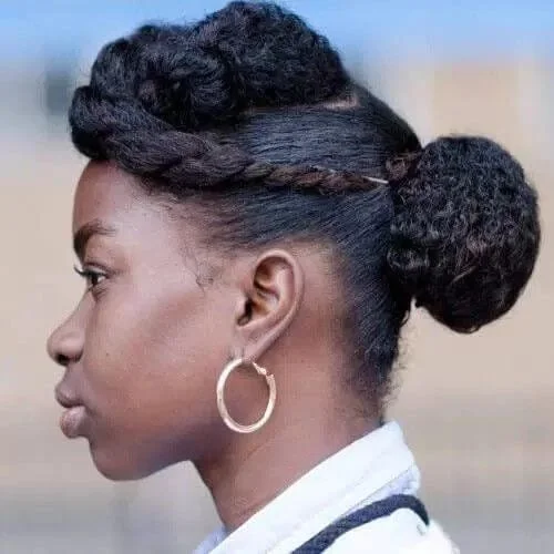Bun Twists hairdo