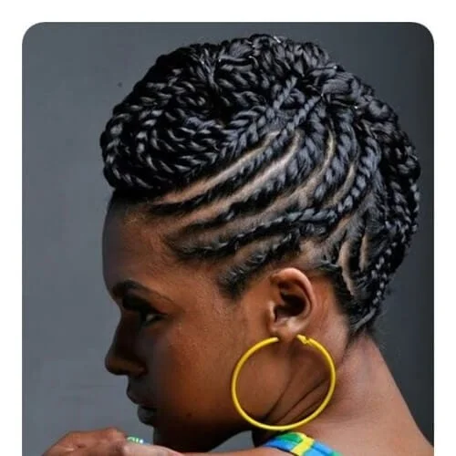 glossy interweaving hairstyle