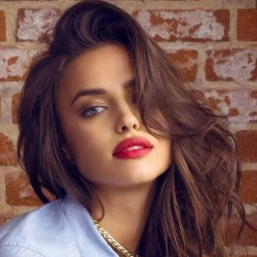irina shayk chestnut hair color
