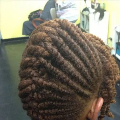 updo flat twist