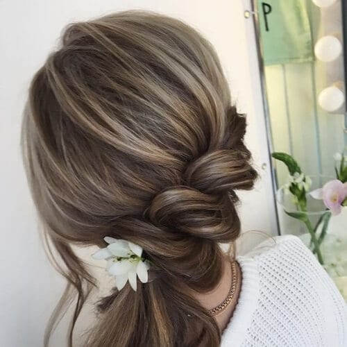 Twisted ponytail side hairstyles for prom