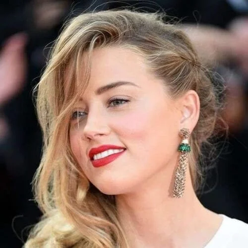 amber heard side hairstyles for prom