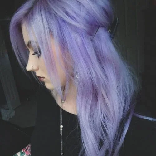 ashy purple hairstyles