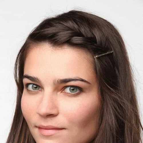 bobby pin braided bang hairstyles