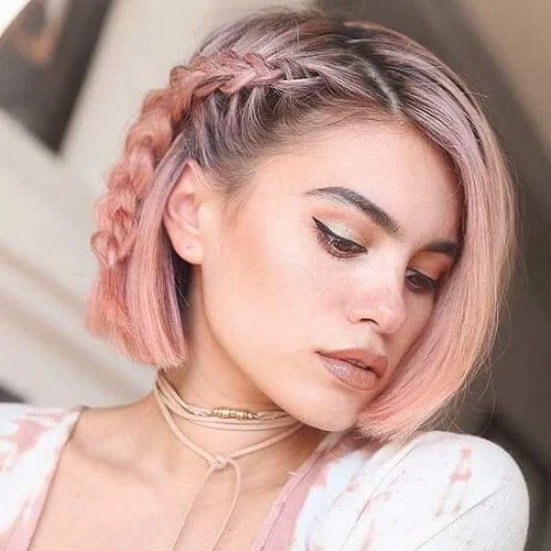 braided short haircuts for straight hair