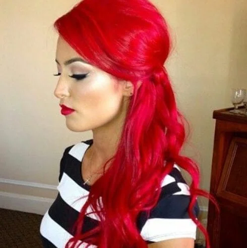 cherry red hairstyles