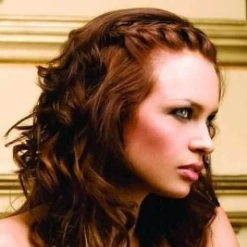 curly braided bang hairstyles