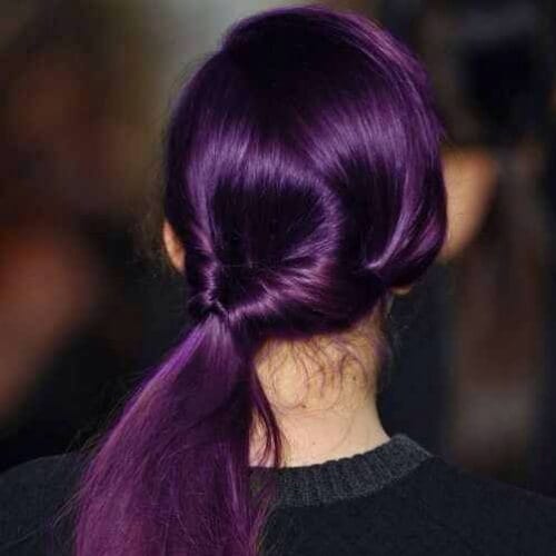 eggplabt purple side hairstyles for prom