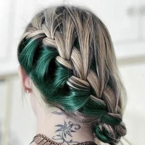 green blonde hairstyles