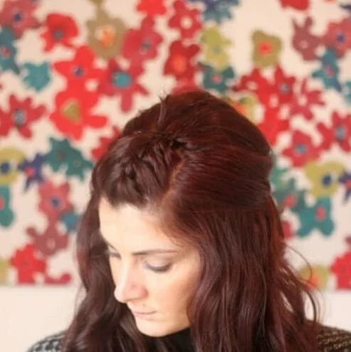 half up braided bang hairstyles