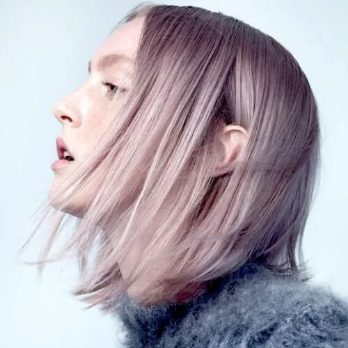 lavender short haircuts for straight hair