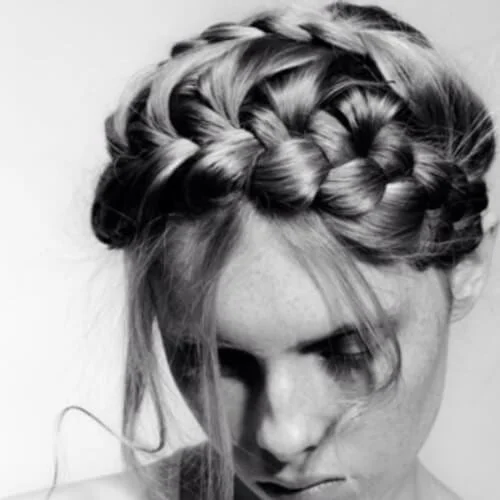 messy braided bang hairstyles