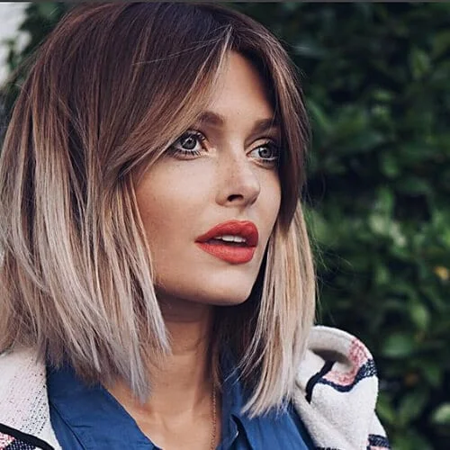 ombre short haircuts for straight hair