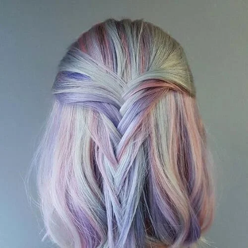 pastel unicorn short haircuts for straight hair
