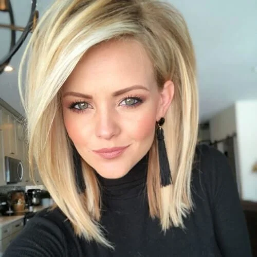 puffed up short haircuts for straight hair