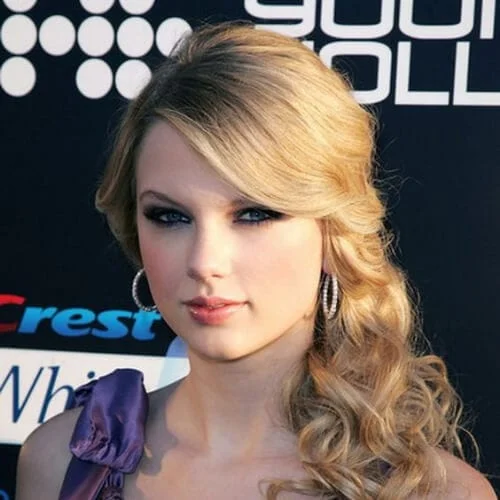 taylor swift side hairstyles for prom