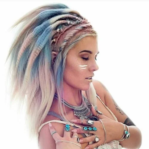 bohemian crimped hairstyles