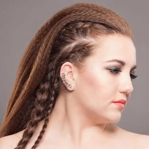 comb over crimped hairstyles