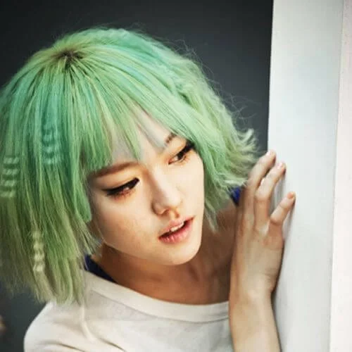 pastel punk crimped hairstyles