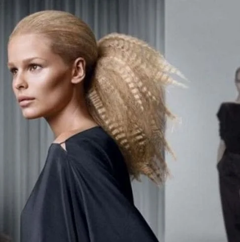 teased ponytail crimped hairstyles