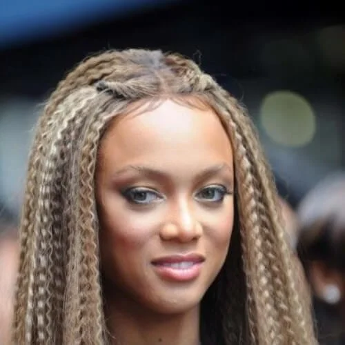 tyra banks crimped hairstyles