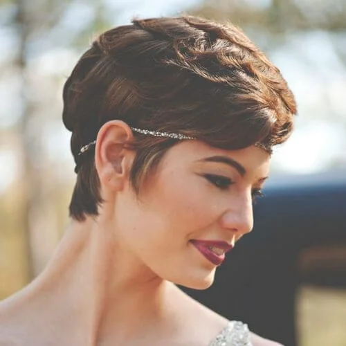 1930s vintage pixie cut short wedding hairstyles for short hair