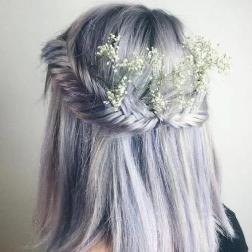 Braided Lavender Hair hairstyles 