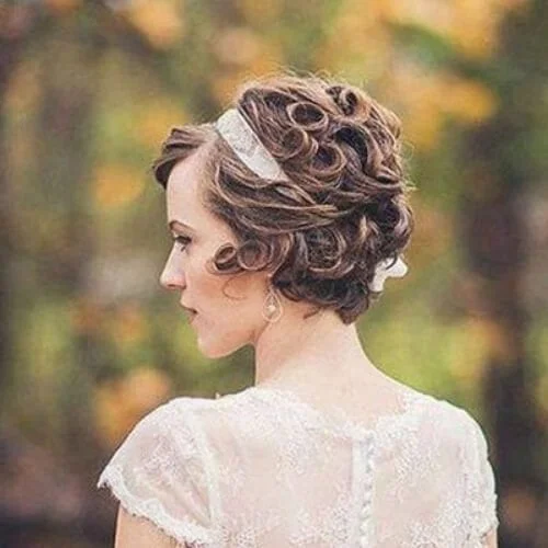 vintage wedding hairstyles for short hair