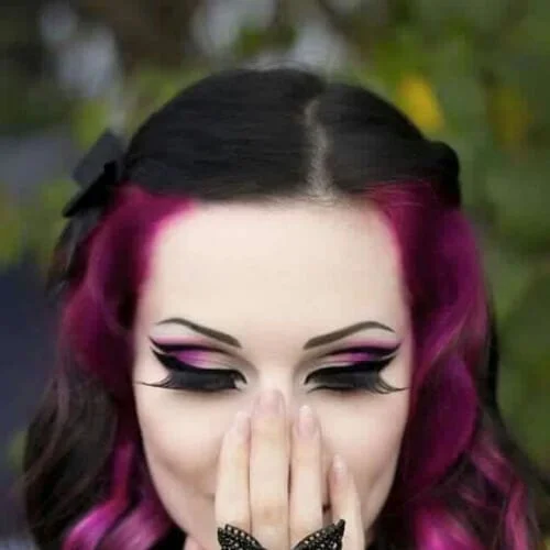 black and orchid two tone hairstyles