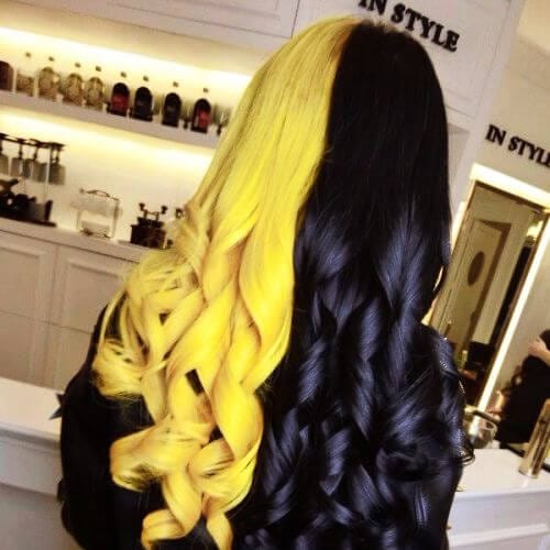 butterbeer black Two Tone Hair Color Ideas