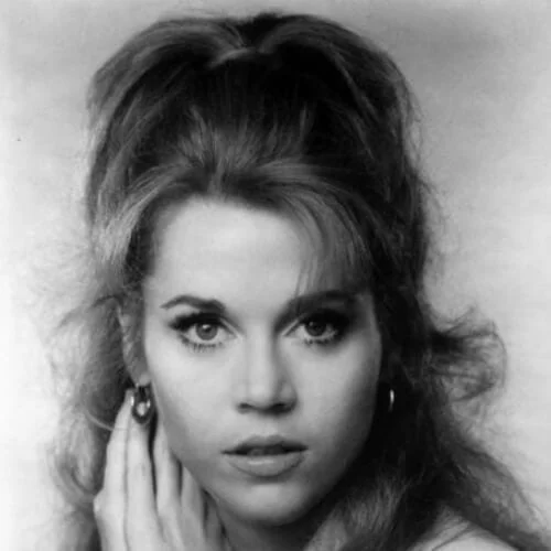 half up half down jane fonda hairstyles