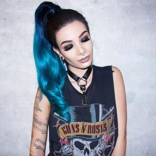 metallic two tone hairstyles
