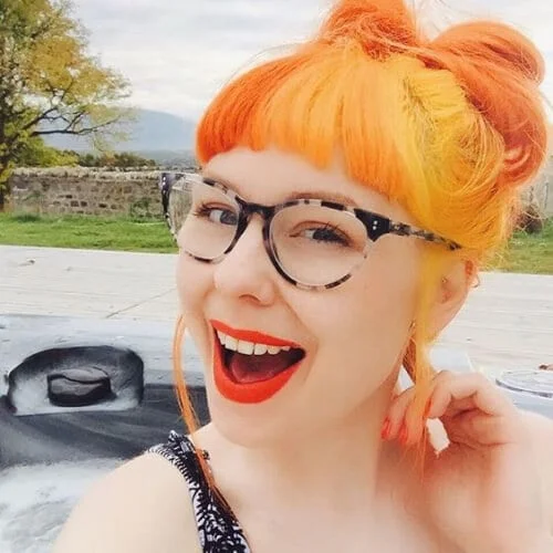 orange and tangerine two tone hairstyles
