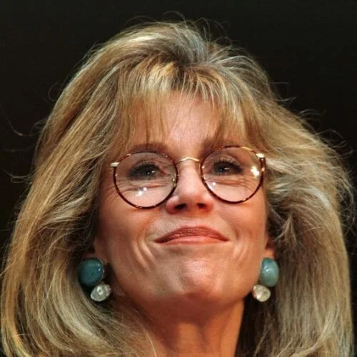 straight blowout jane fonda hairstyles