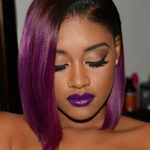 weave a line bob haircut