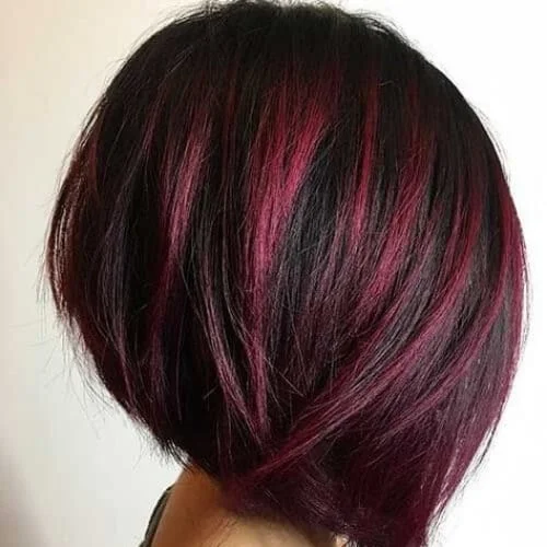 wine a line bob haircut