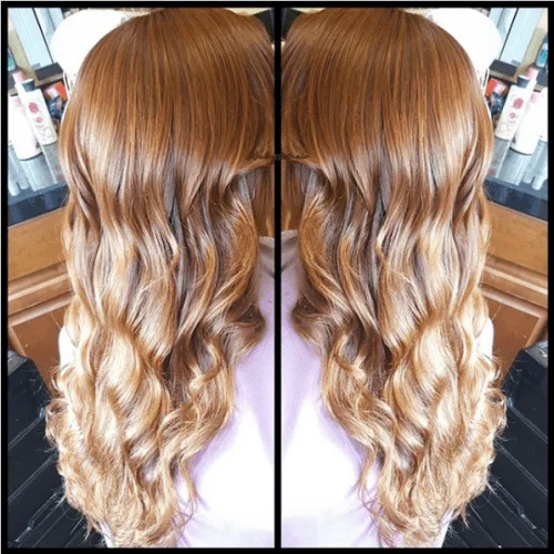Intense Strawberry on Long Hair