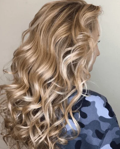Strawberry Blonde Hair with Lowlights