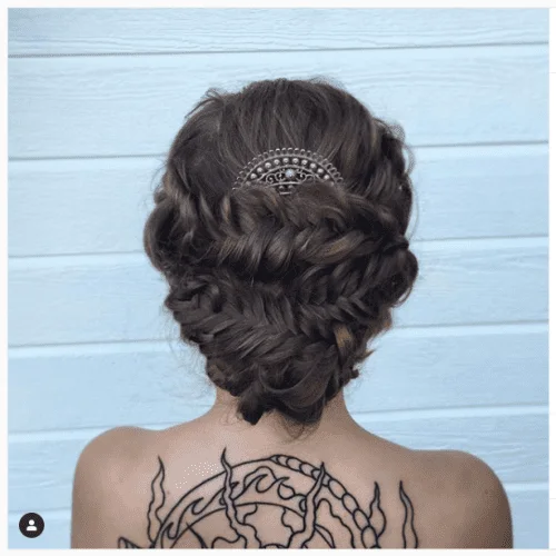 low braided updo