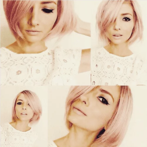 Short A-Line Bob for Light Strawberry Blonde Hair